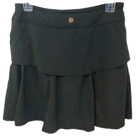 Athleta Wherever Skort Black Skirt w/ Shorts Sz 2 - Picture 2 of 6